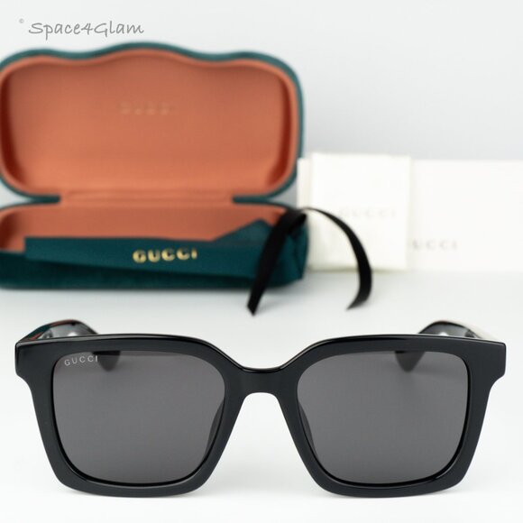 Gucci Women Sunglasses Black Grey Square GG1582SK 001 NEW AUTHENTIC main image 7